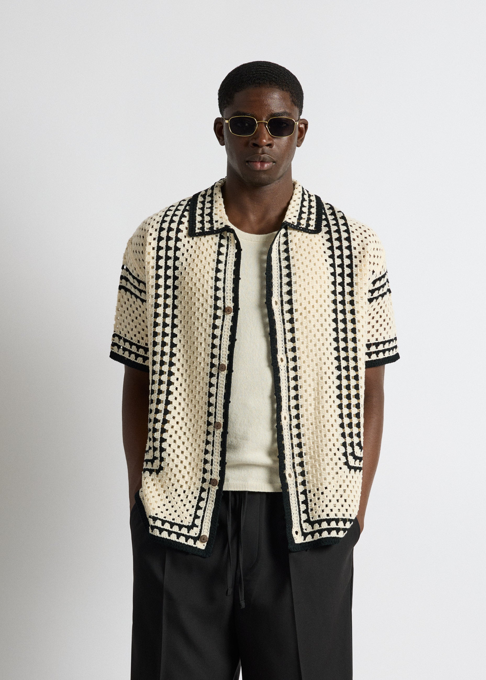 Crochet Bicolor Shirt