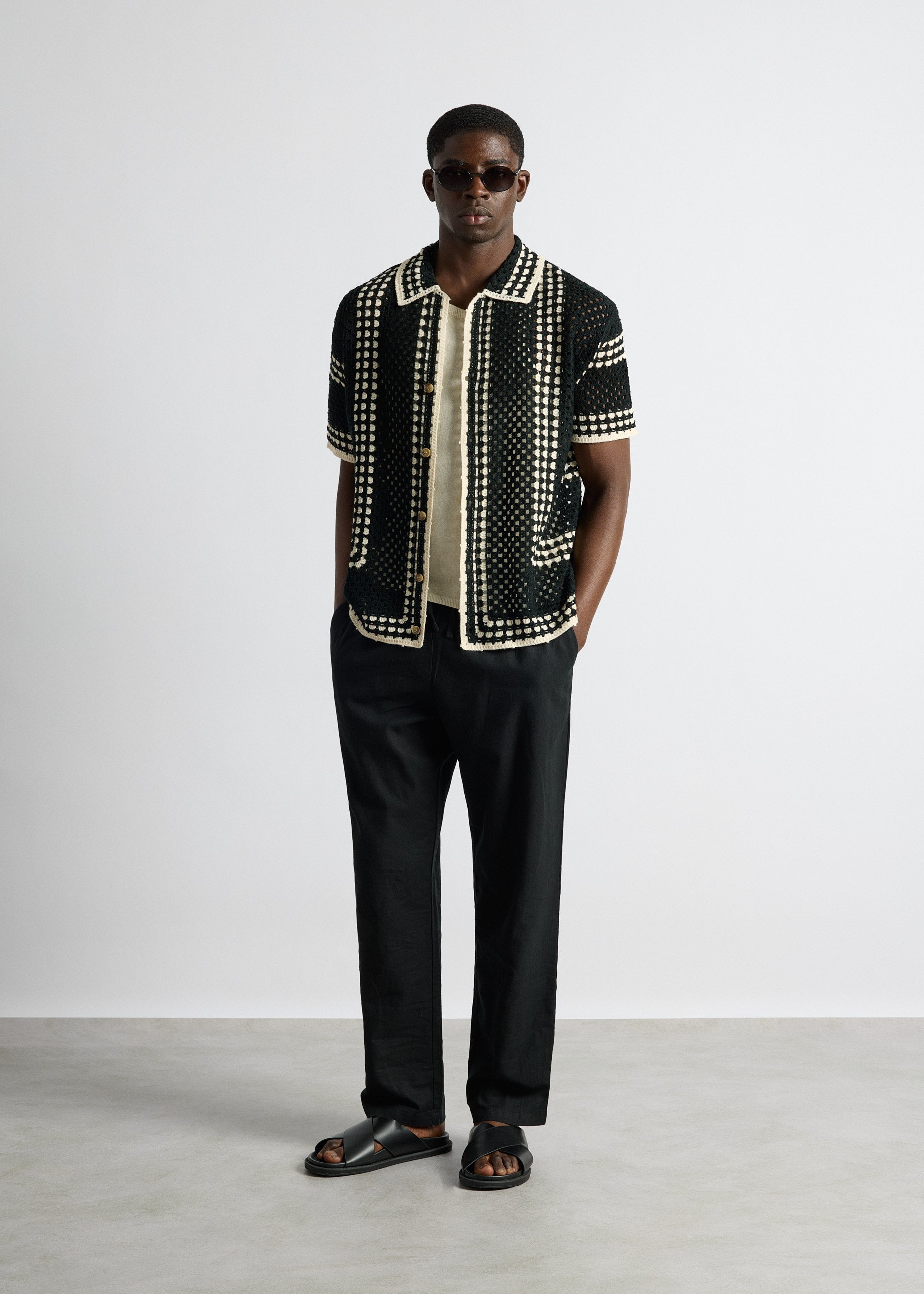Crochet Bicolor Shirt