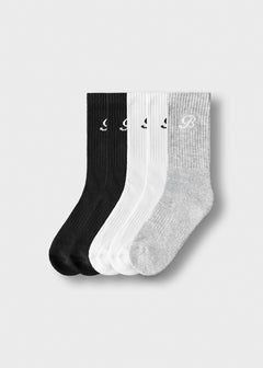 B Logo Crew Socks 5 Pack