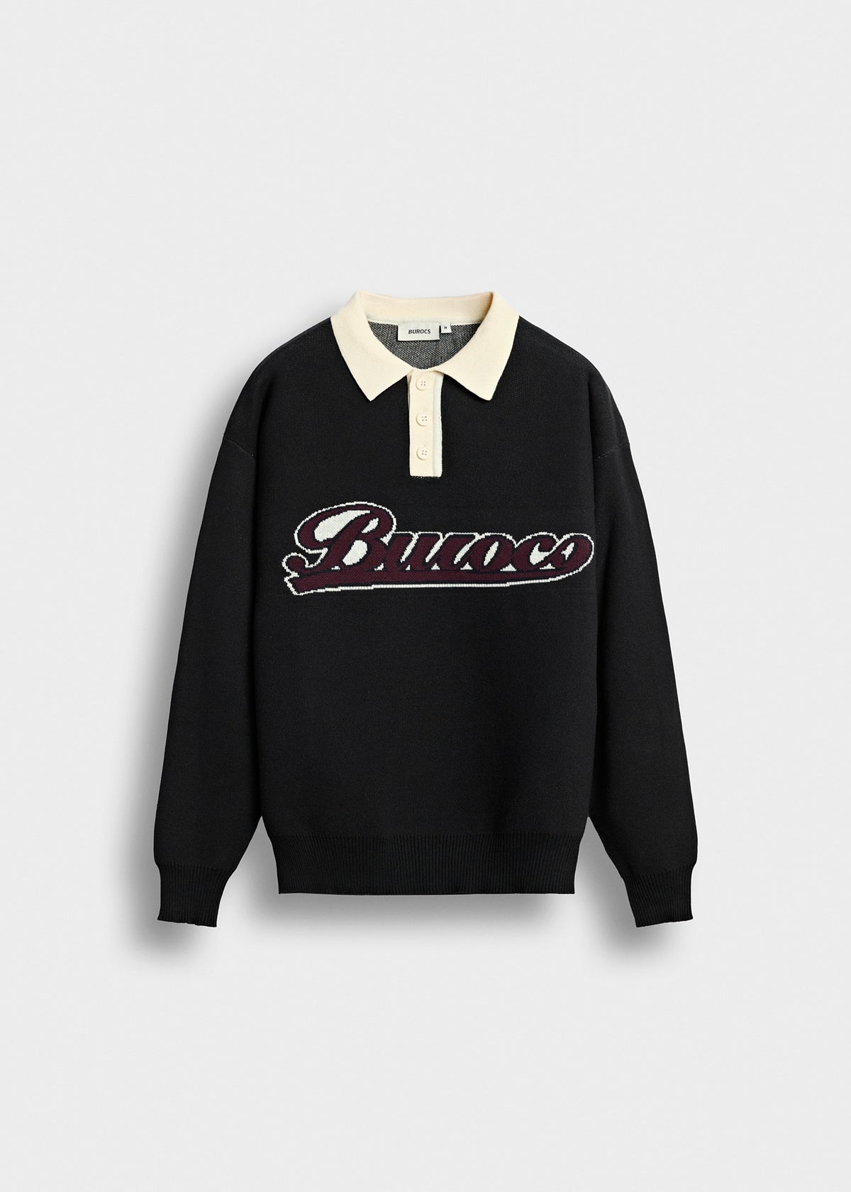 Knit Contrast Polo Sweater