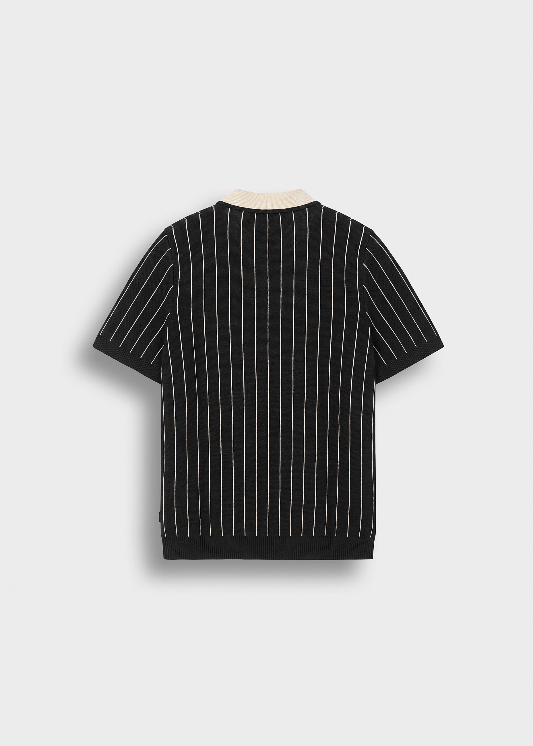Pinstripe Knitted Polo