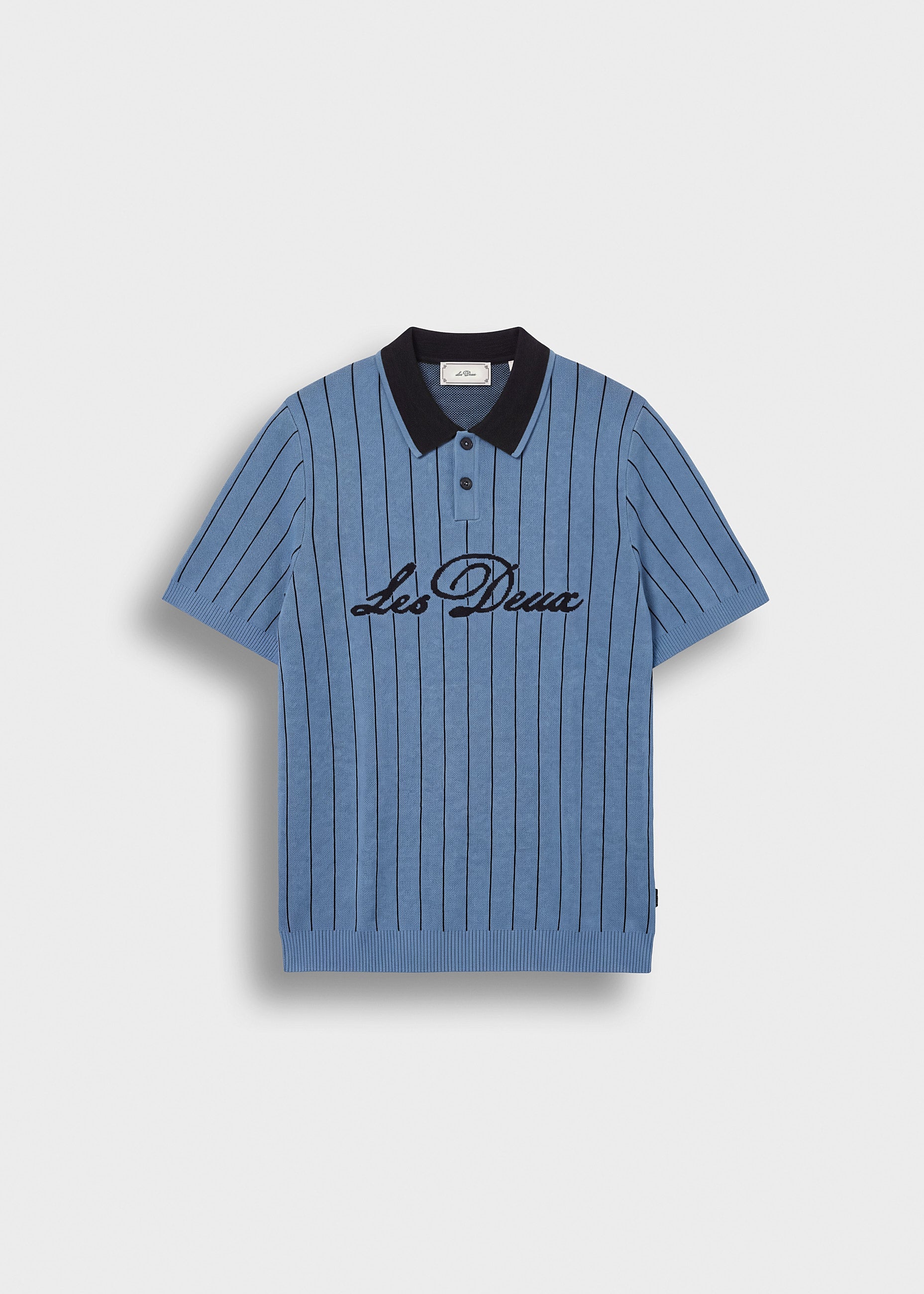 Pinstripe Knitted Polo