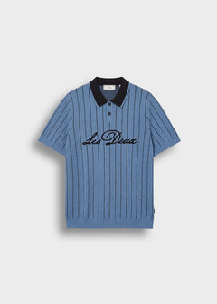 Pinstripe Knitted Polo