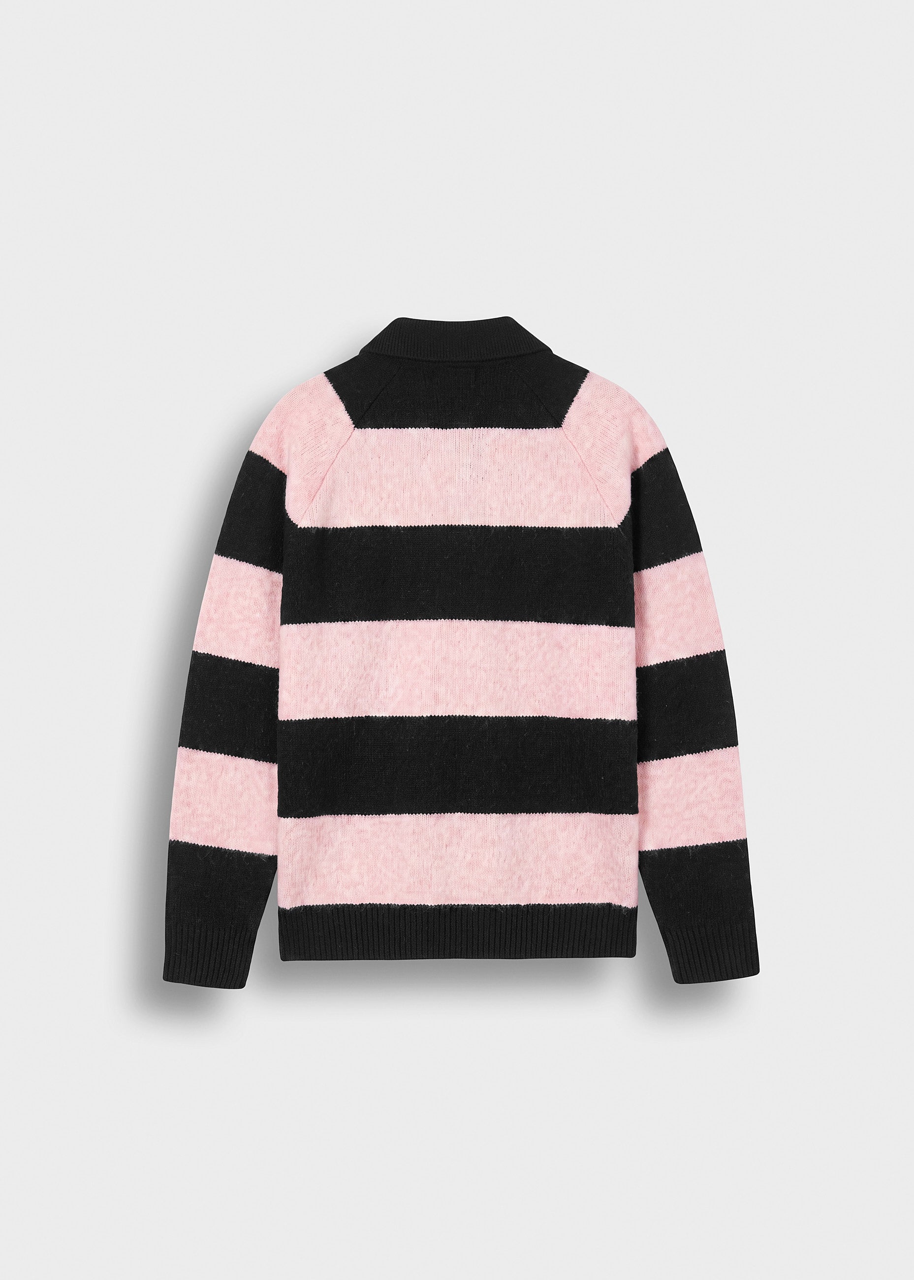 Striped Melange Knitted Polo