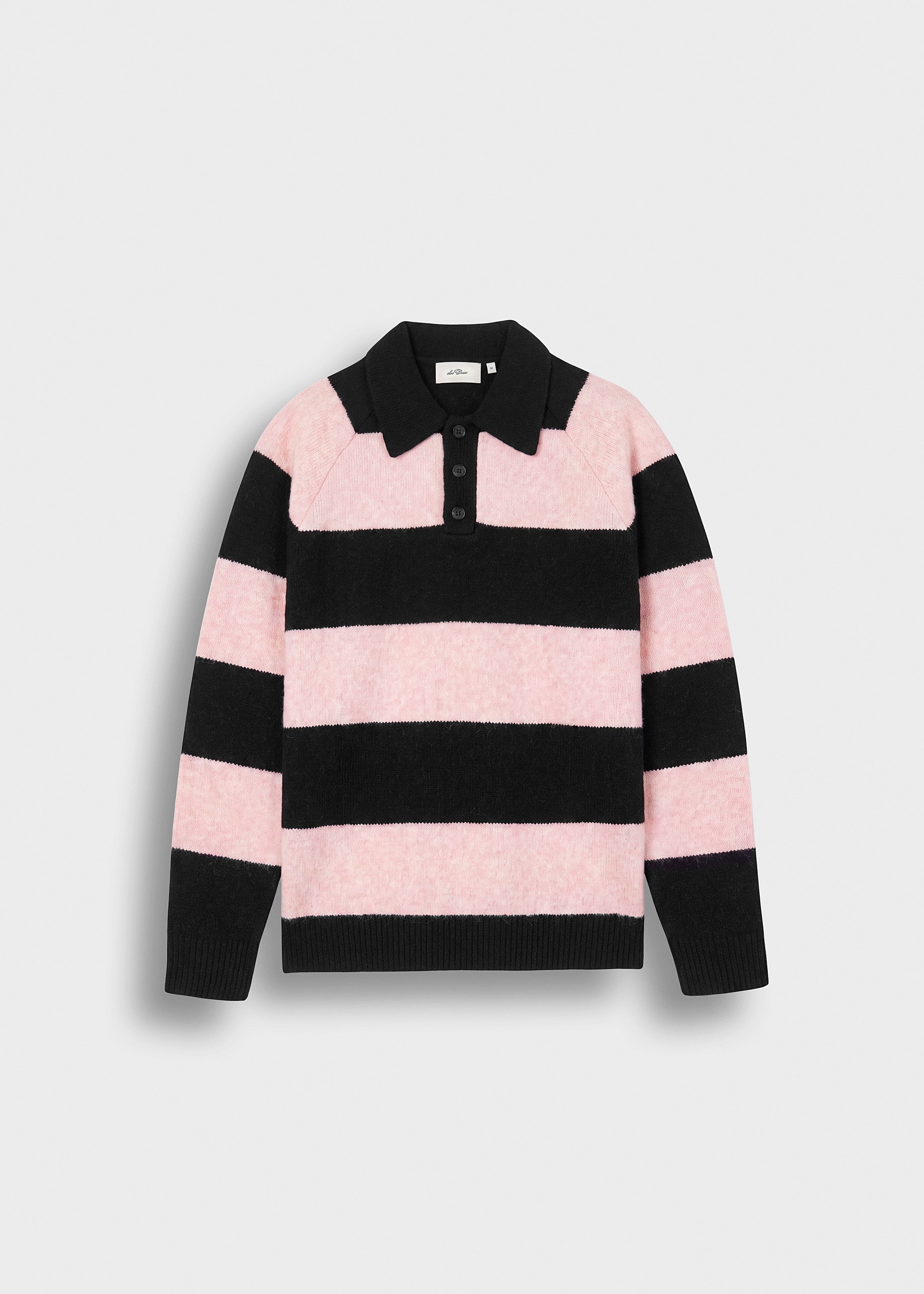 Striped Melange Knitted Polo