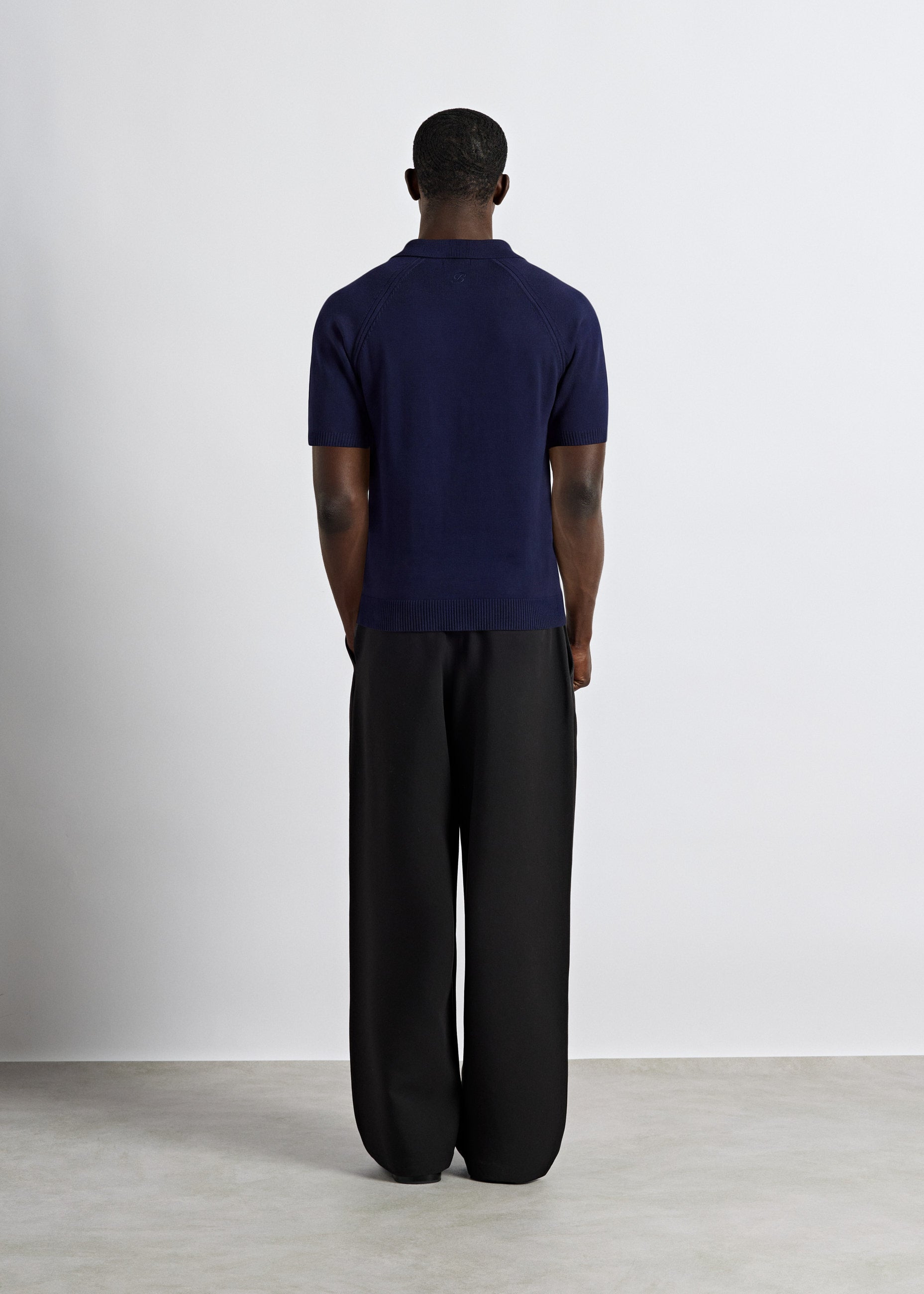 Fine Knit Polo T-Shirt