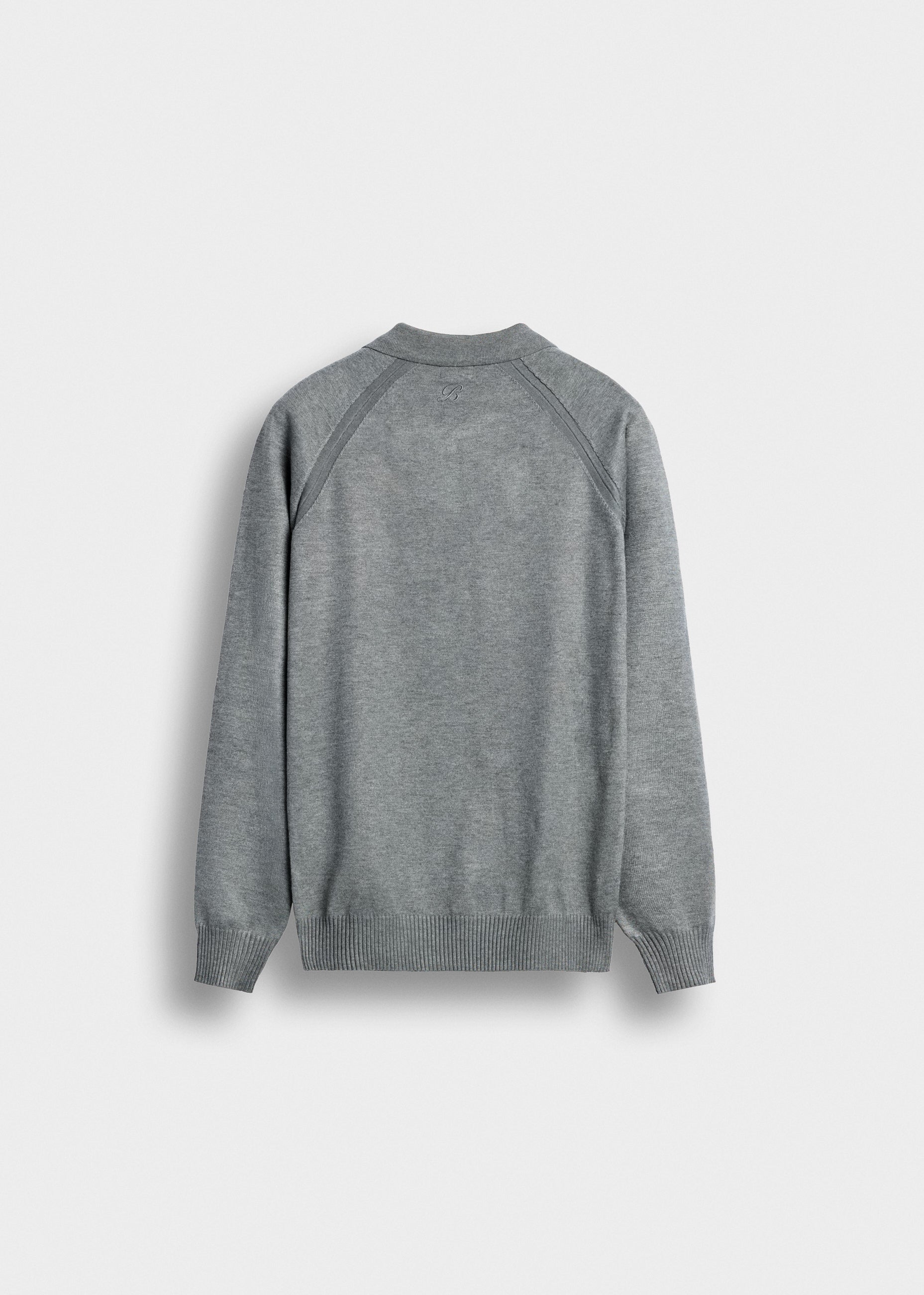 Fine Knit Polo Sweater