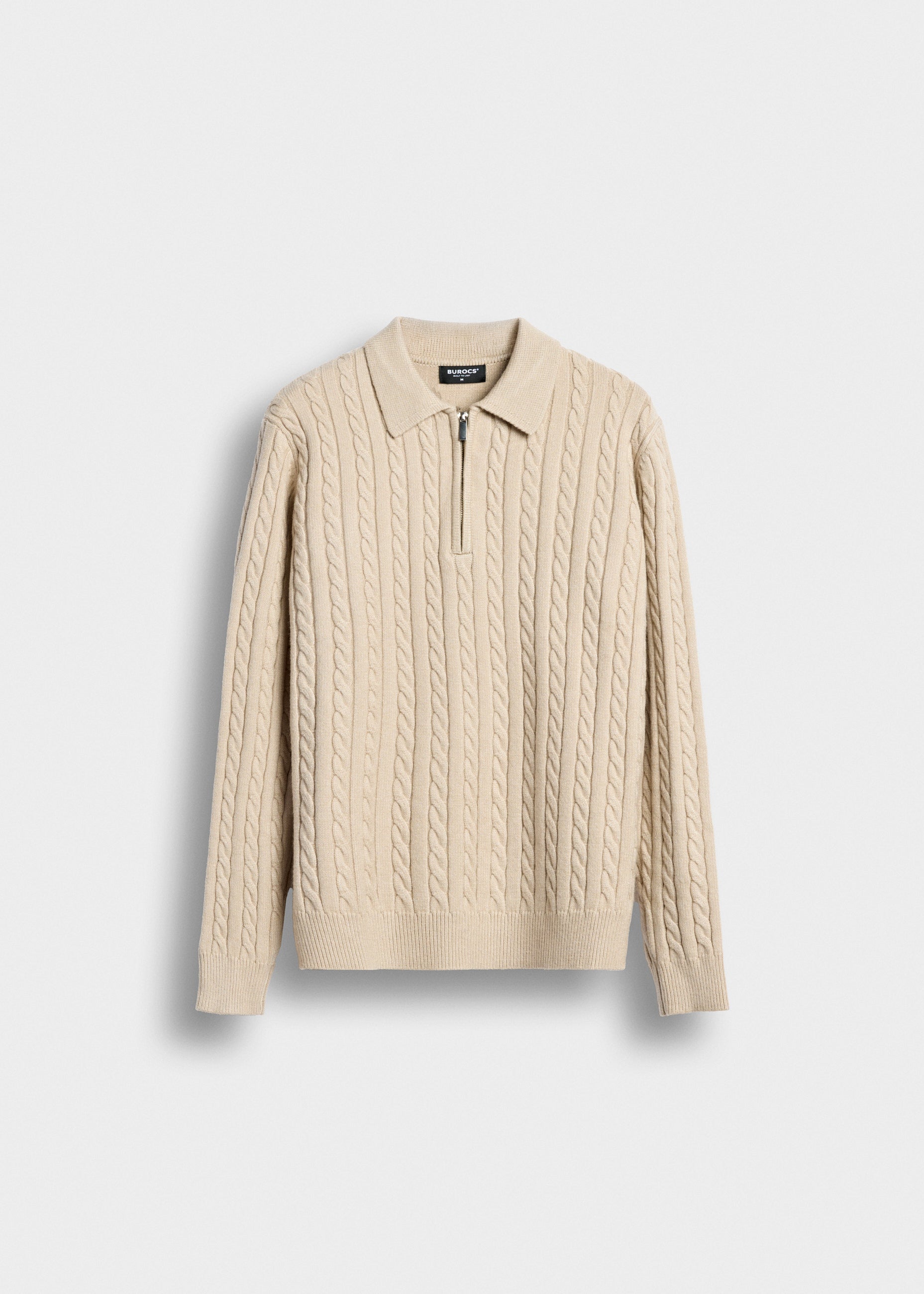 Cable Knit Polo Sweater