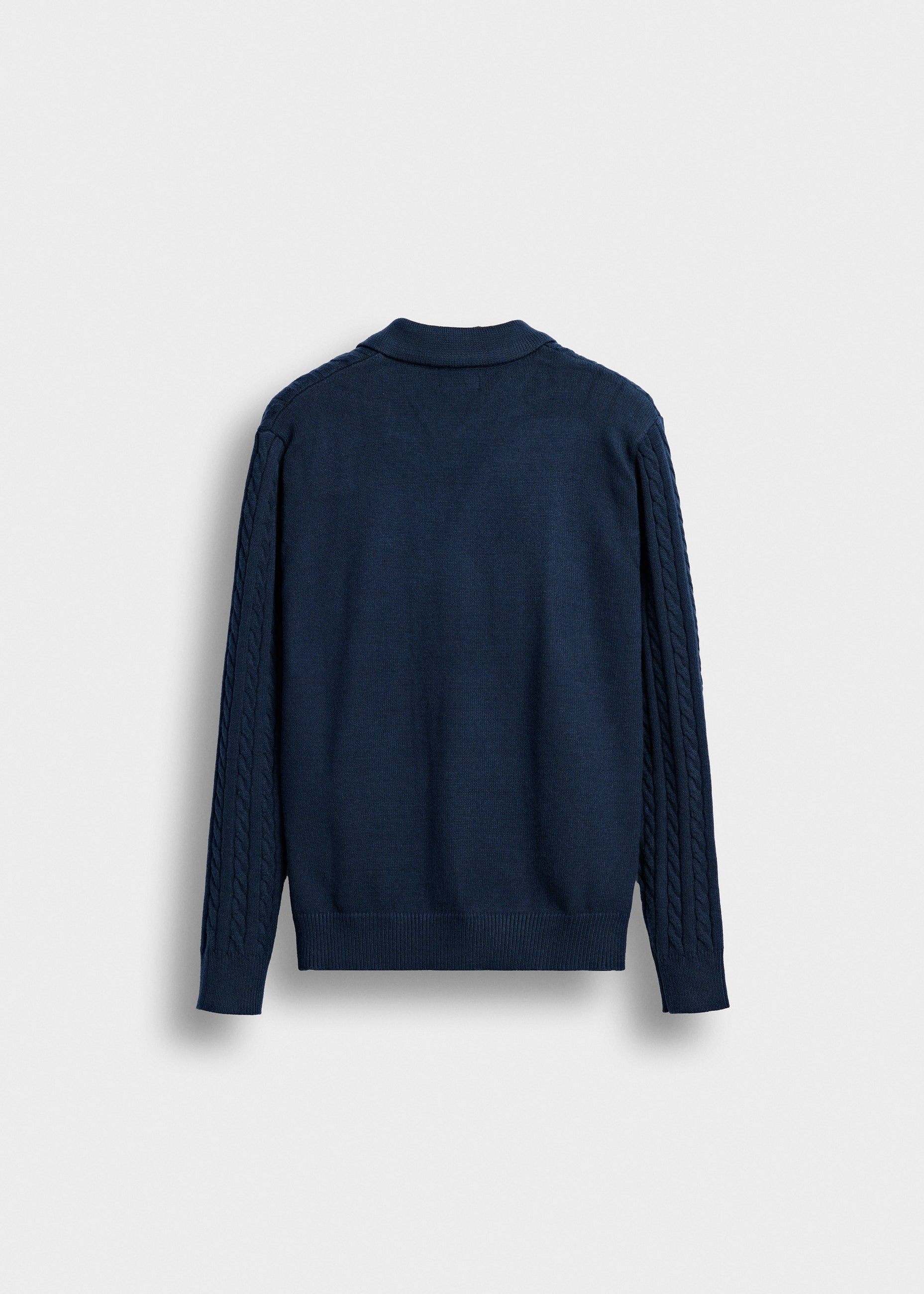 Cable Knit Polo Sweater