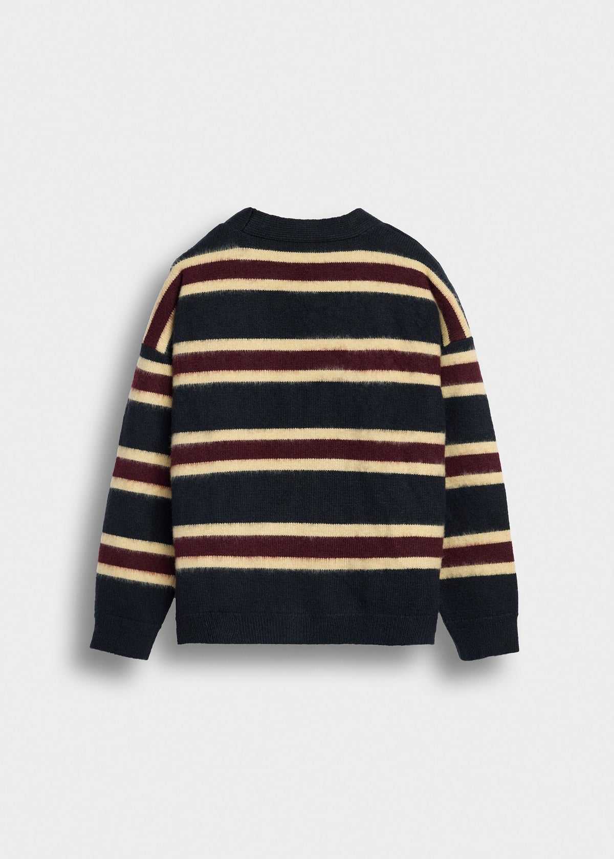Fuzzy V-Neck Knit Cardigan