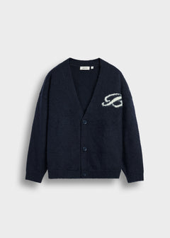 V-Neck Jacquard Cardigan