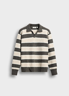 Striped Long-Sleeve Polo