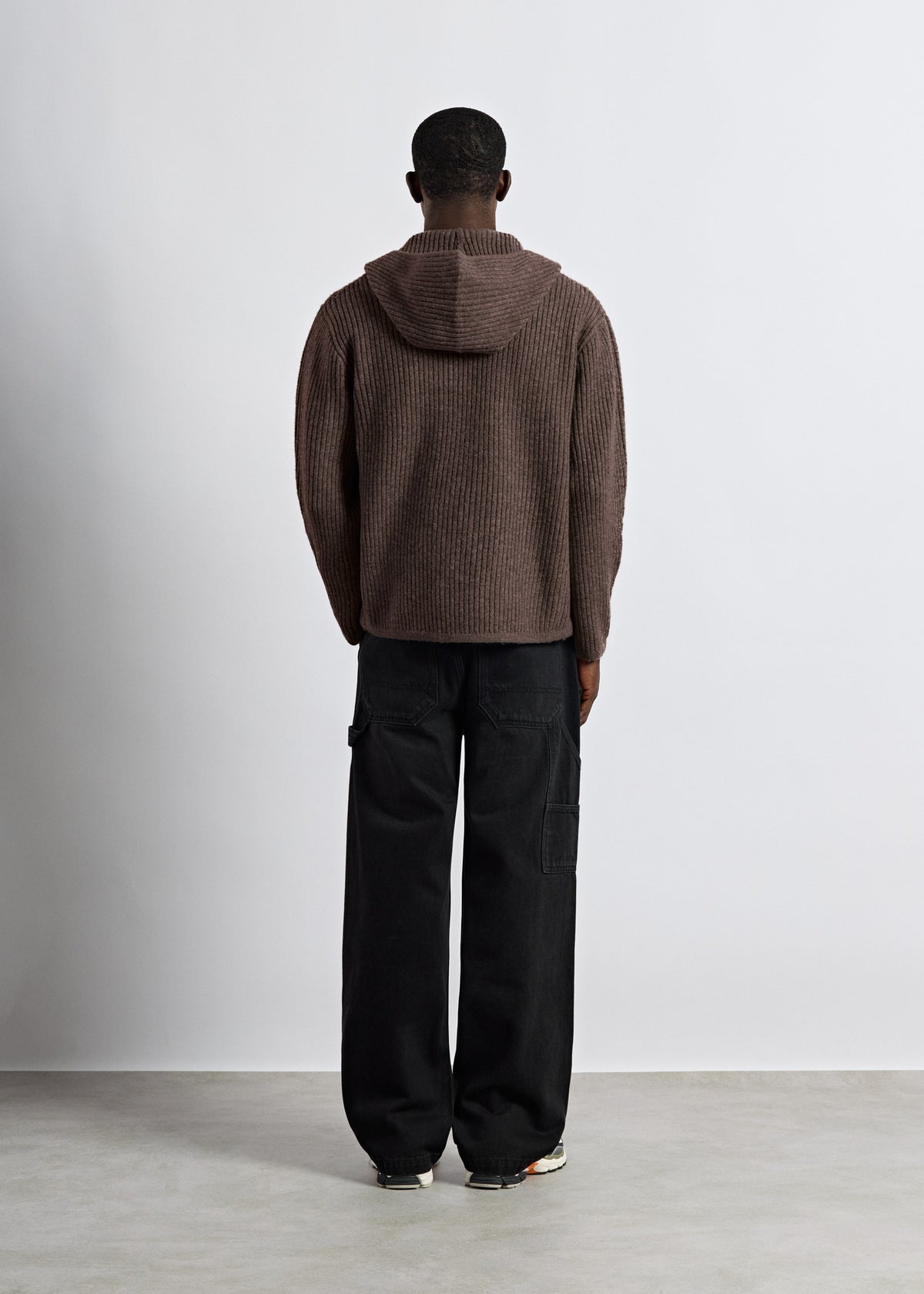 Hooded Knit Zip Jacket