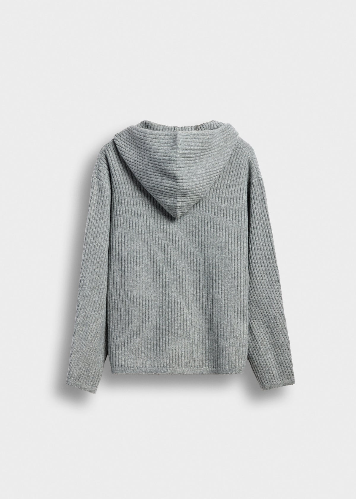 Hooded Knit Zip Jacket