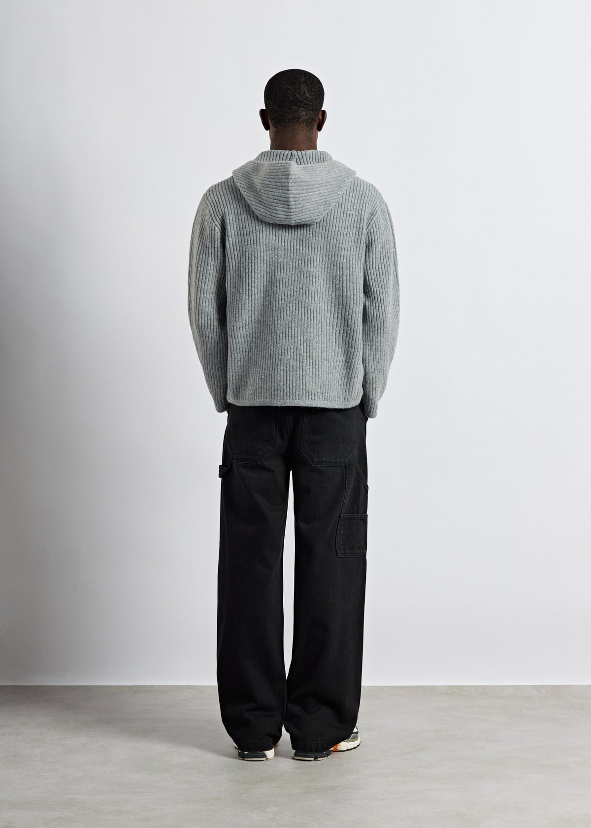Hooded Knit Zip Jacket