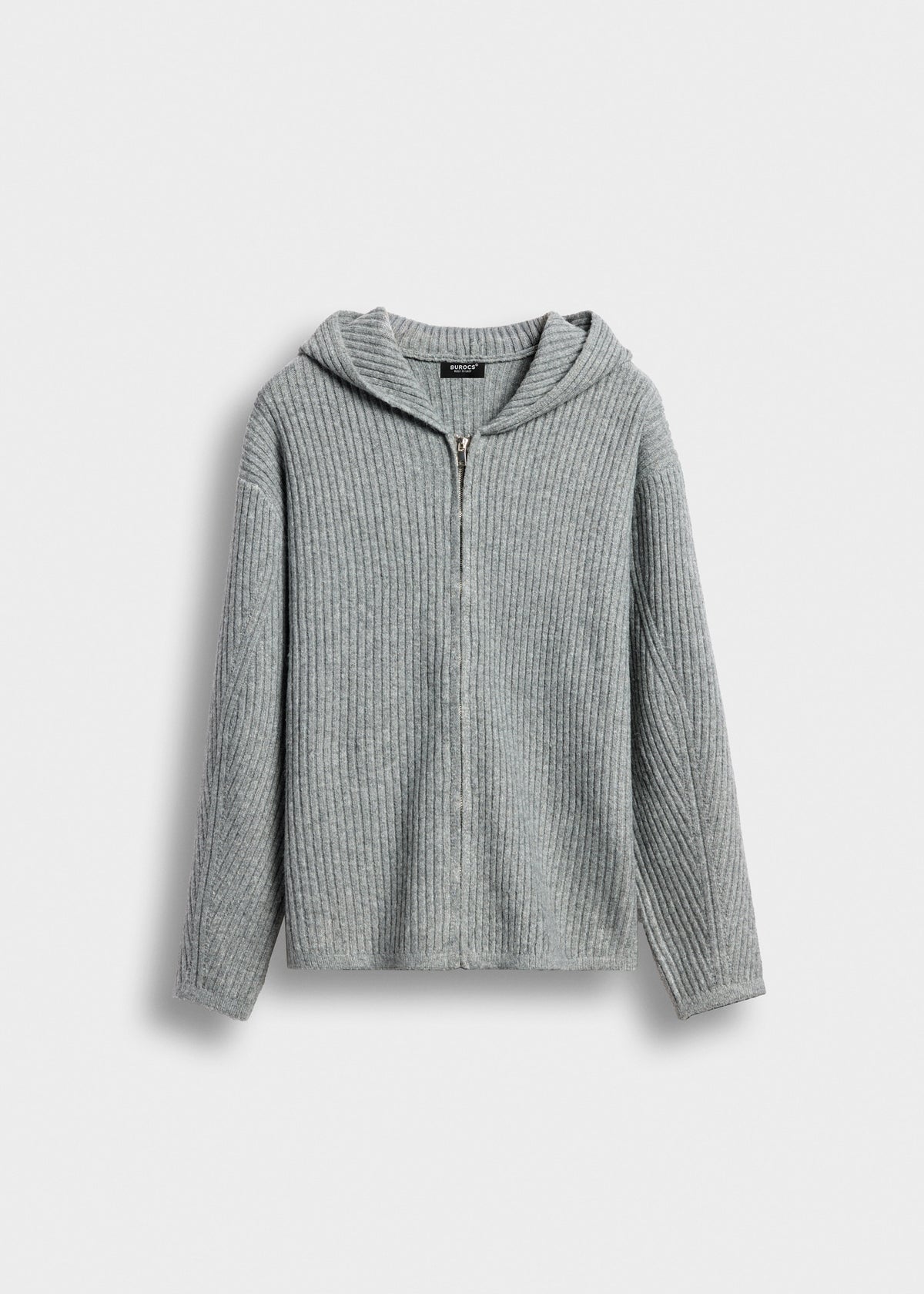 Hooded Knit Zip Jacket