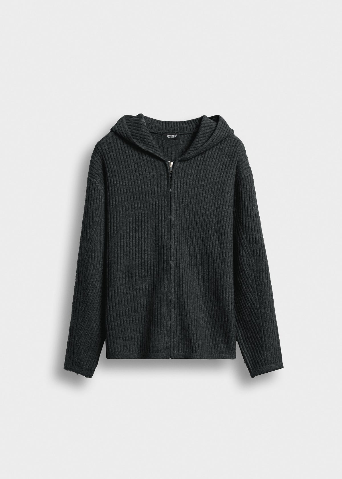Hooded Knit Zip Jacket