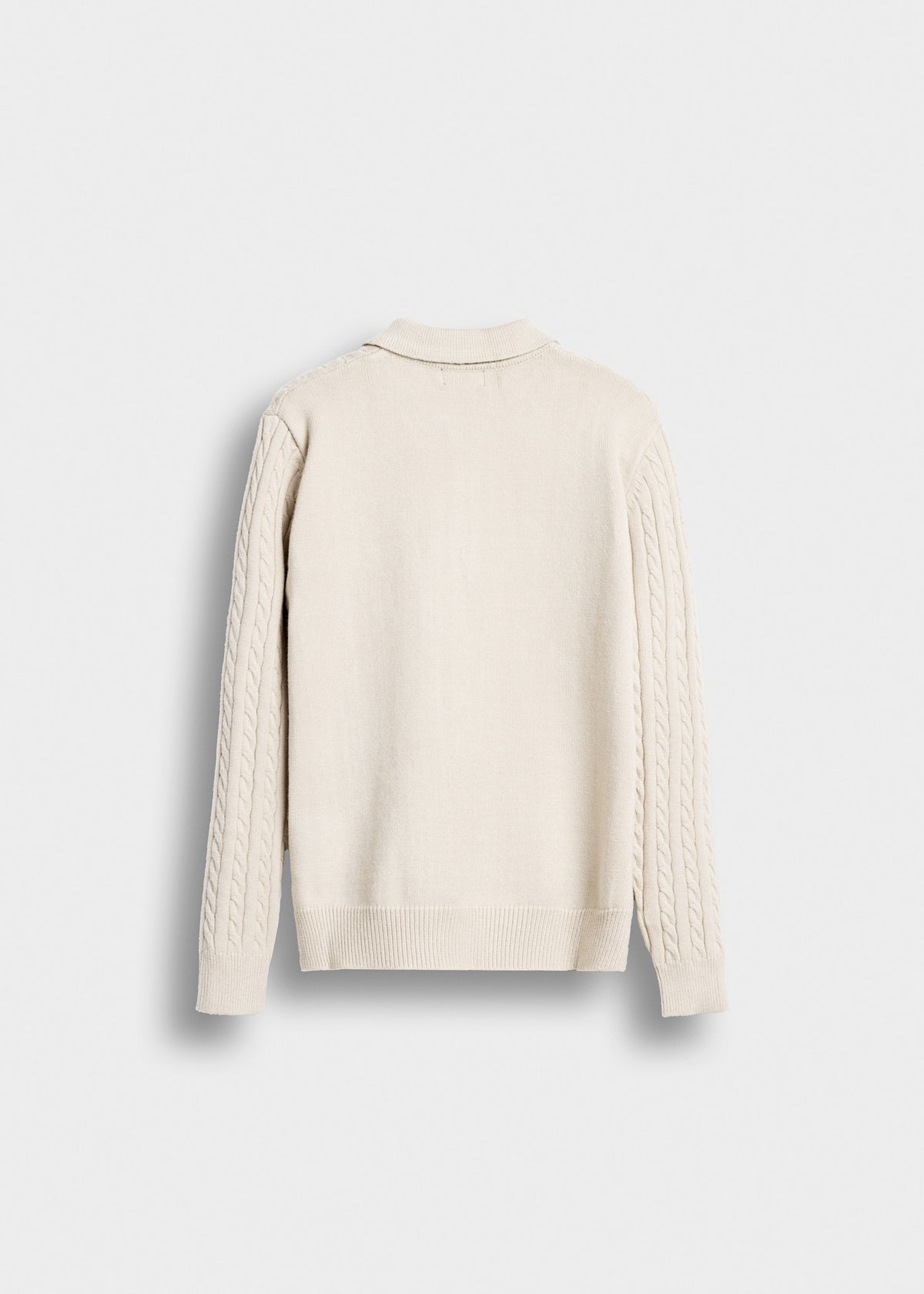 Cable Knit Polo Sweater