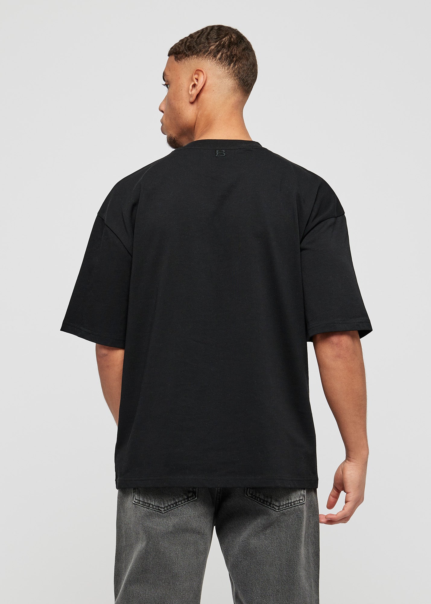 Zwart basic oversized t-shirt