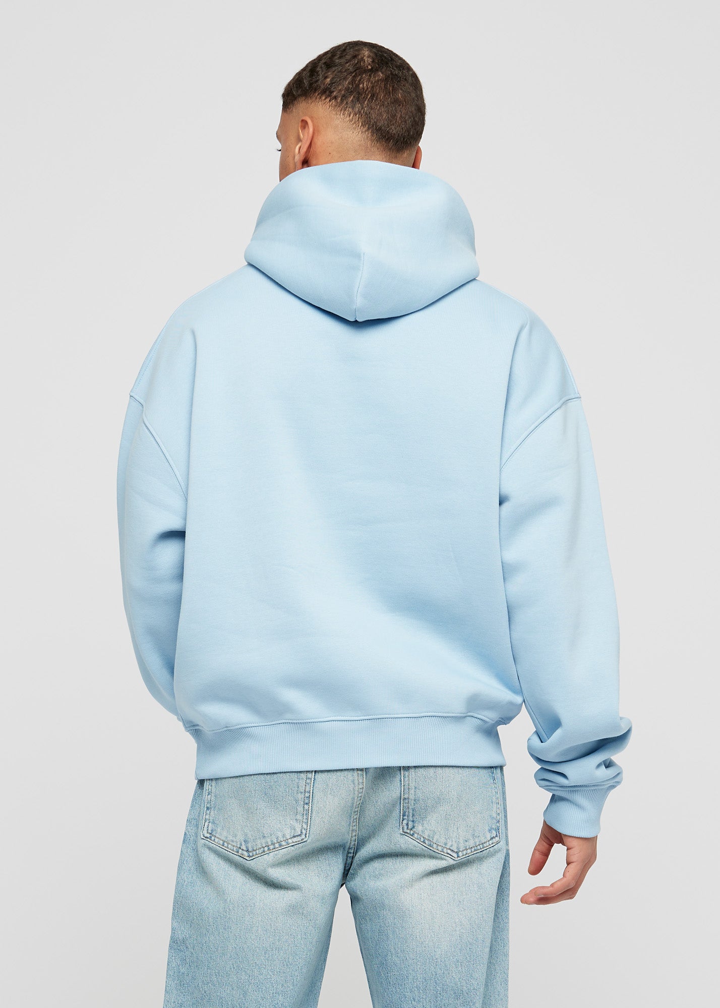 Babyblauwe basic oversized hoodie