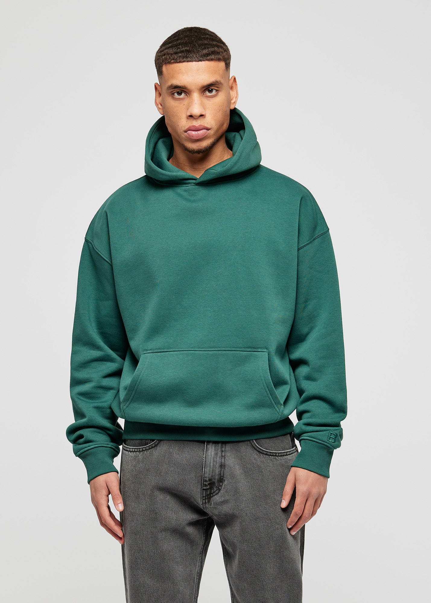 Green Basic Oversized Hoodie