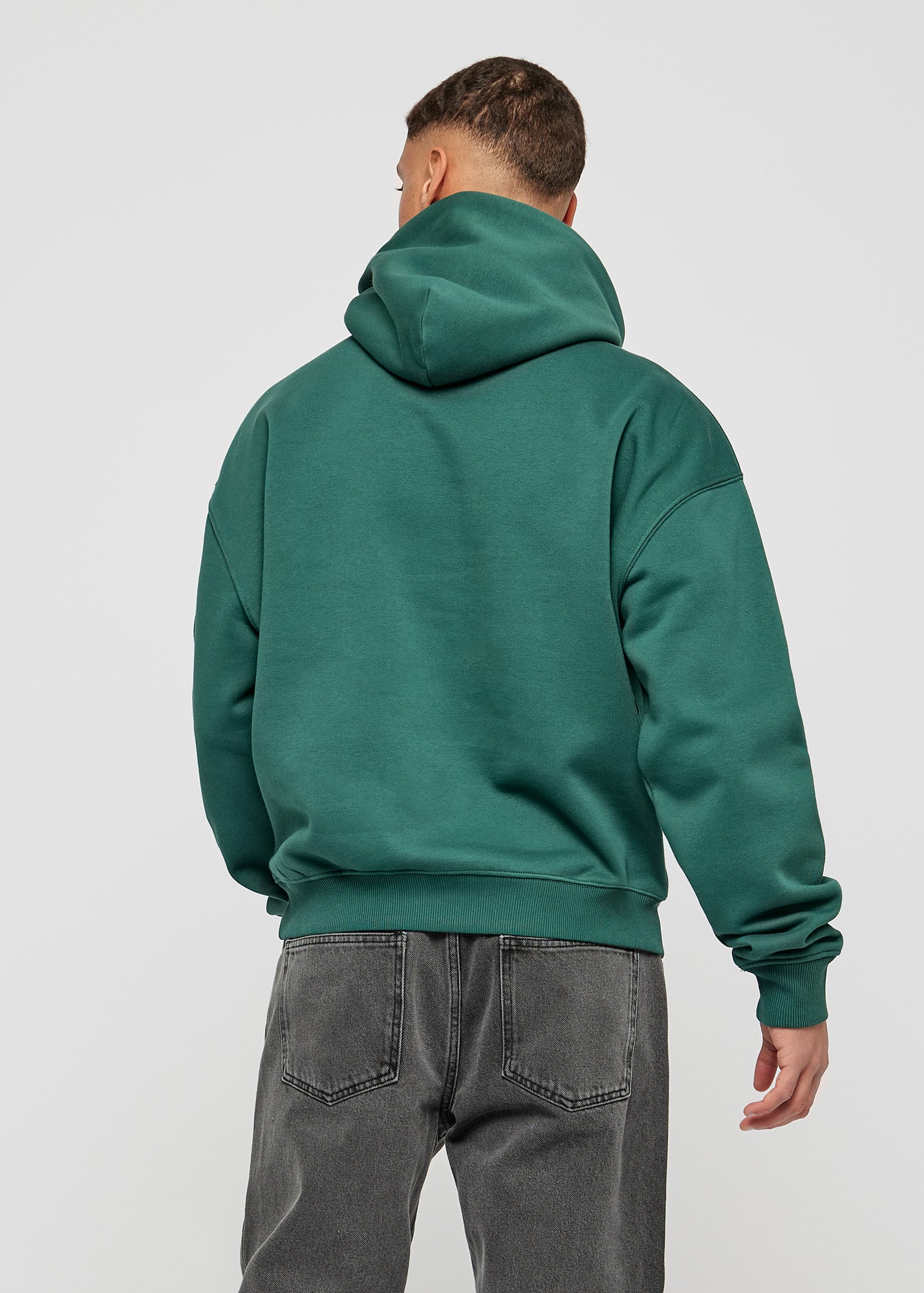 Green Basic Oversized Hoodie