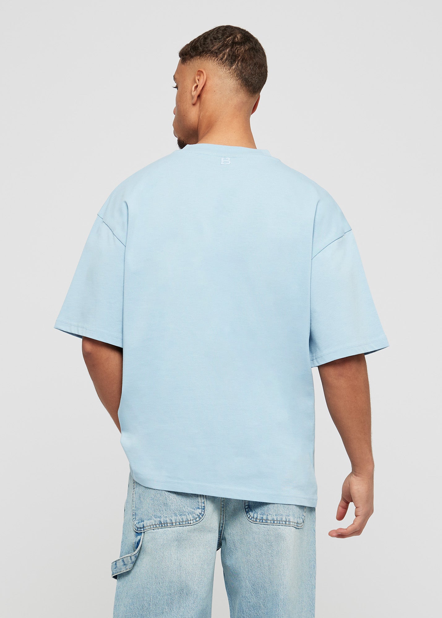 Babyblauw basic oversized t-shirt