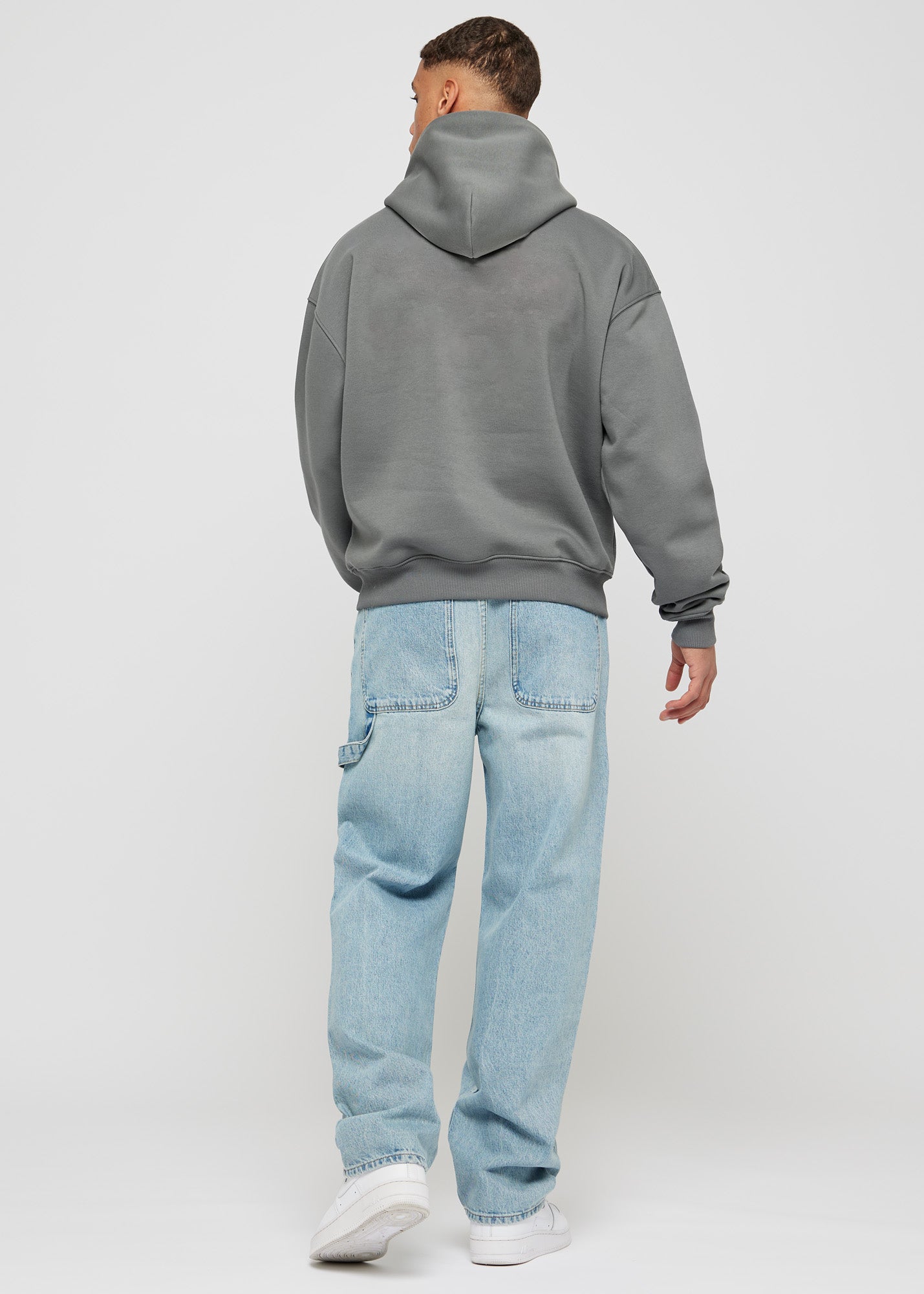 Gray basic oversized hoodie
